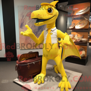 Yellow Pterodactyl mascot...