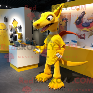 Gul Pterodactyl maskot...