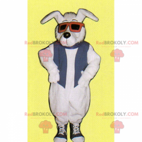 Hundemaskot med sneakers og briller - Redbrokoly.com
