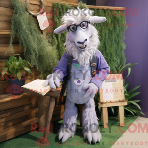 Lavendel Angora Geit maskot...