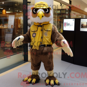 Gold Hawk-maskotdraktfigur...