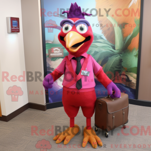 Magenta Woodpecker mascot...