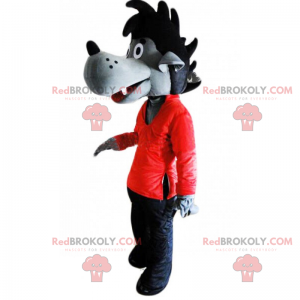 Maskot psa s černým hřebenem - Redbrokoly.com