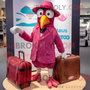 Magenta Woodpecker mascot...