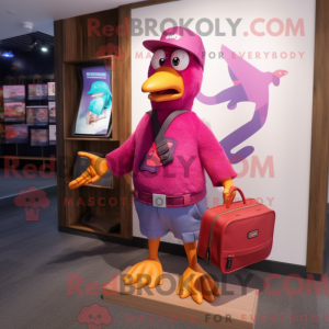 Magenta spætte maskot...