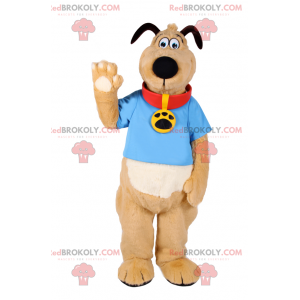 Dog mascot with t-shirt and medal - Redbrokoly.com