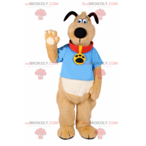 Mascotte de chien avec teeshirt et médaille - Redbrokoly.com