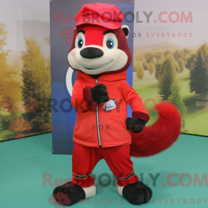 Red Skunk-mascottekostuum...