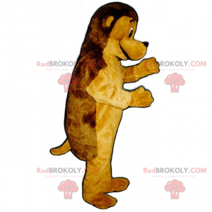 Mascote de cachorro bicolor - Redbrokoly.com