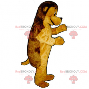 Mascotte de chien bicolore - Redbrokoly.com