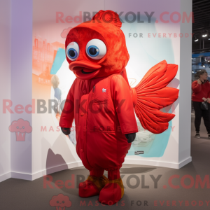 Red Betta Fish mascot...