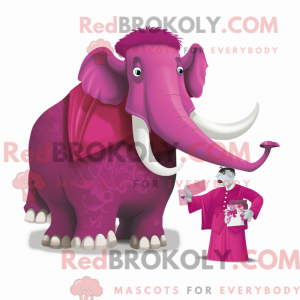 Magenta Mammut Maskottchen...