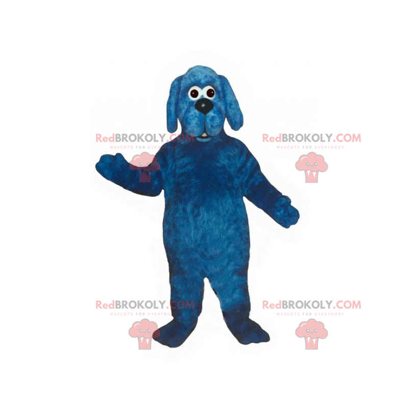 Mascotte de chien bleu - Redbrokoly.com