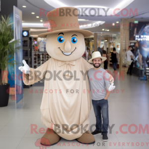 Mascotte de magicien beige...