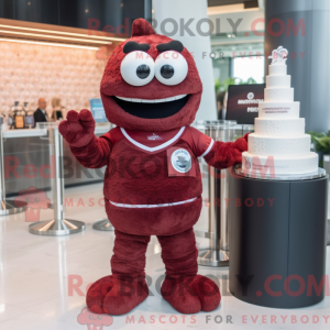 Maroon Wedding Cake mascot...