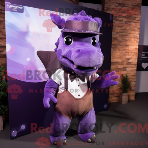 Lilla Stegosaurus maskot...
