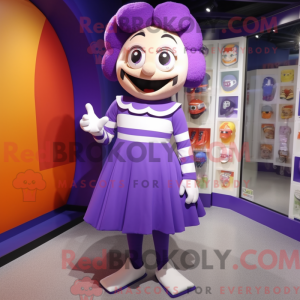 Lilla Juggle maskot kostume...