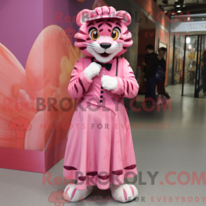 Rosa Tiger-maskotdraktfigur...