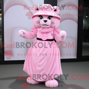 Rosa Tiger-maskotdraktfigur...