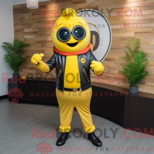 Gul Bagels maskotdraktfigur...