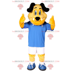 Cão mascote com equipamento de futebol - Redbrokoly.com