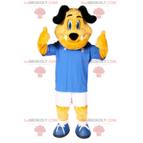 Cão mascote com equipamento de futebol - Redbrokoly.com