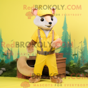 Lemon Yellow Marten mascot...