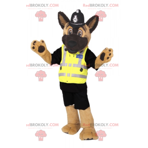 Hundemaskot kledd som politimann - Redbrokoly.com