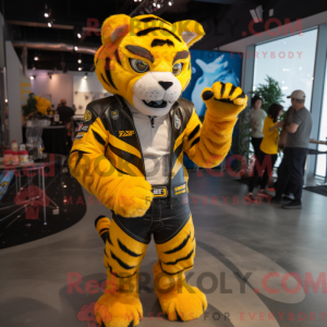 Gul Tiger máscara com...
