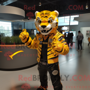 Gul Tiger máscara com...