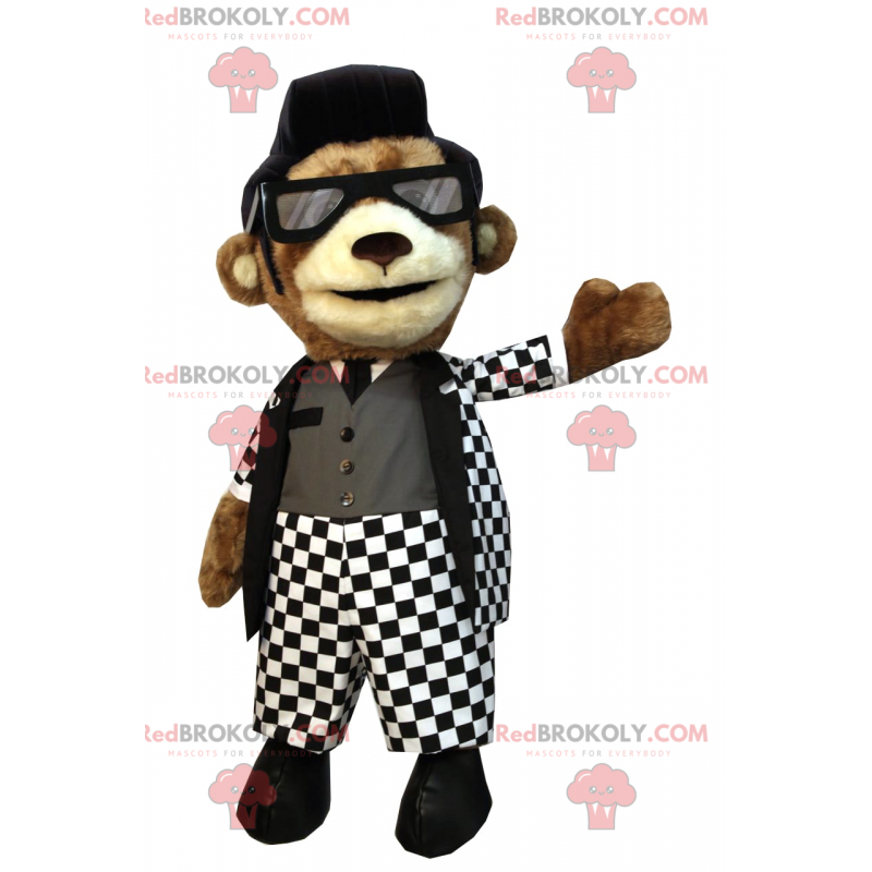 Mascotte de chien en tenue de Rock'n'roll - Redbrokoly.com