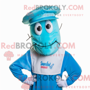 Cyan Shrimp Scampi maskot...