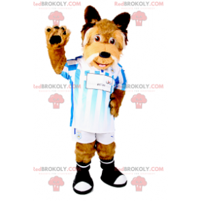 Dog mascot in soccer gear - Redbrokoly.com