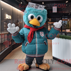 Teal Fried Chicken mascot...