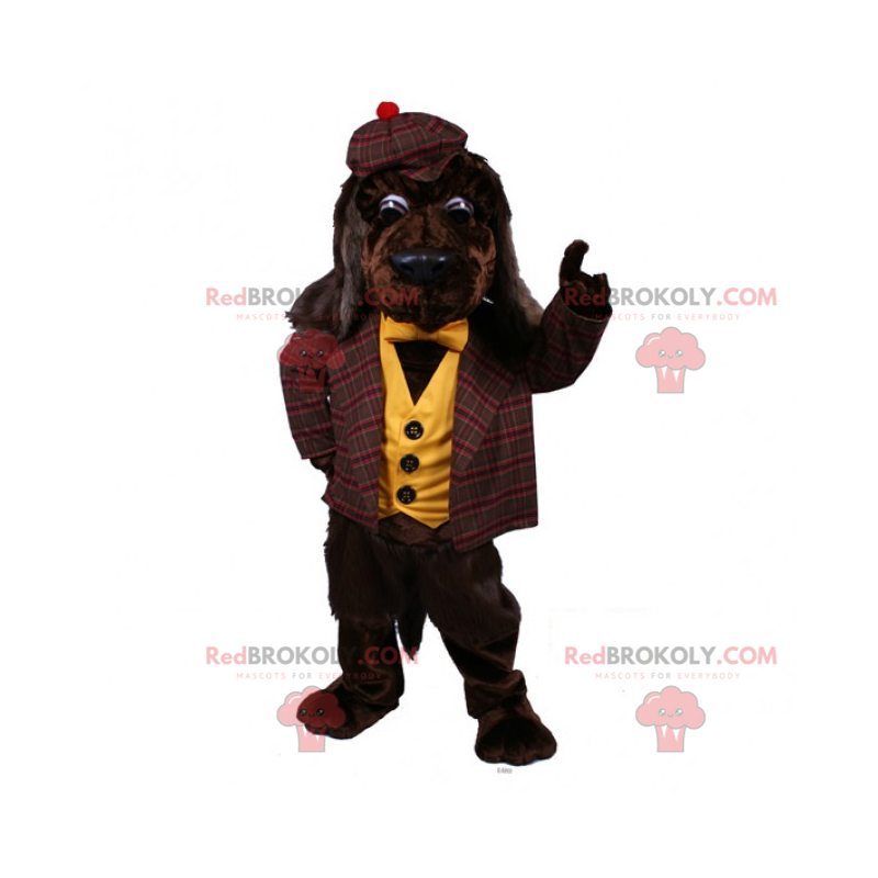Hundmaskot i typisk engelsk outfit - Redbrokoly.com