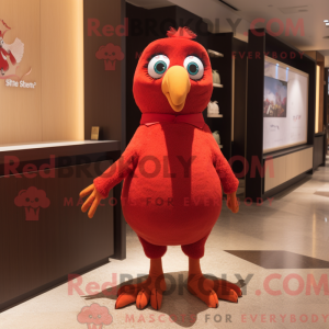 Red Quail maskotdraktfigur...