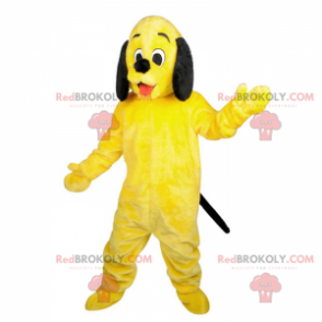 Mascote cachorro amarelo e preto - Redbrokoly.com