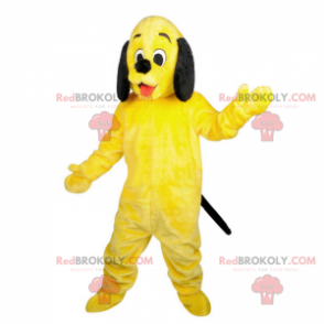 Mascotte de chien jaune et noir - Redbrokoly.com