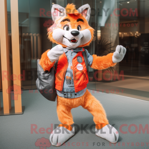 Orange Say Wolf maskotka...