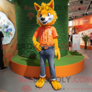 Orange Say Wolf maskot...