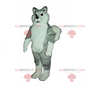 Mascotte de chien loup - Redbrokoly.com