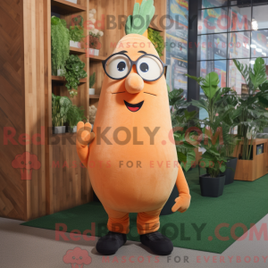 Tan Carrot mascottekostuum...