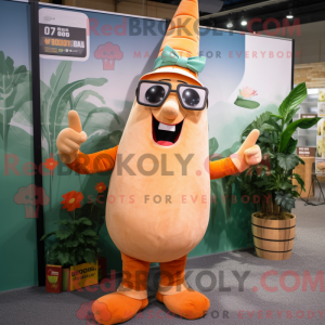 Tan Carrot mascottekostuum...