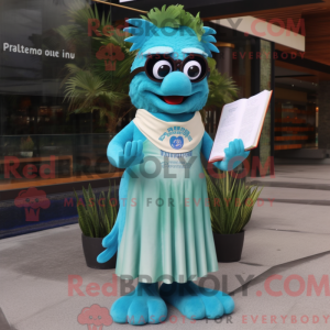 Cyan Ceviche maskot kostume...