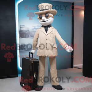 Tan Doctor mascot costume...