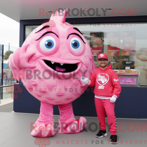 Pink Fish And Chips mascot...