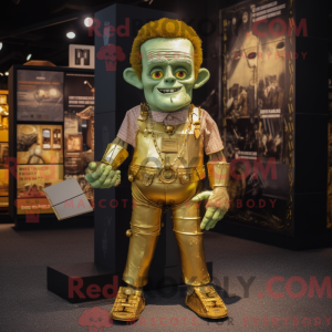 Gold Frankenstein maskot...