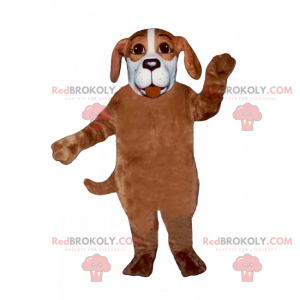 Brun og sort hundemaskot - Redbrokoly.com