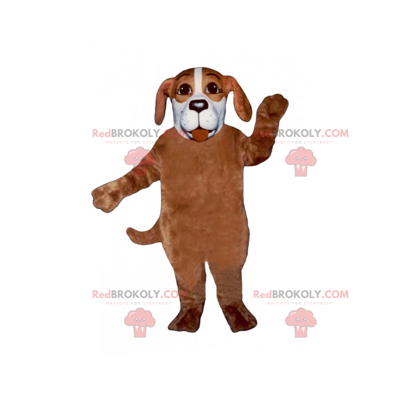 Braunes und schwarzes Hundemaskottchen - Redbrokoly.com