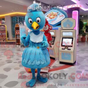 Sky Blue Turkey mascotte...